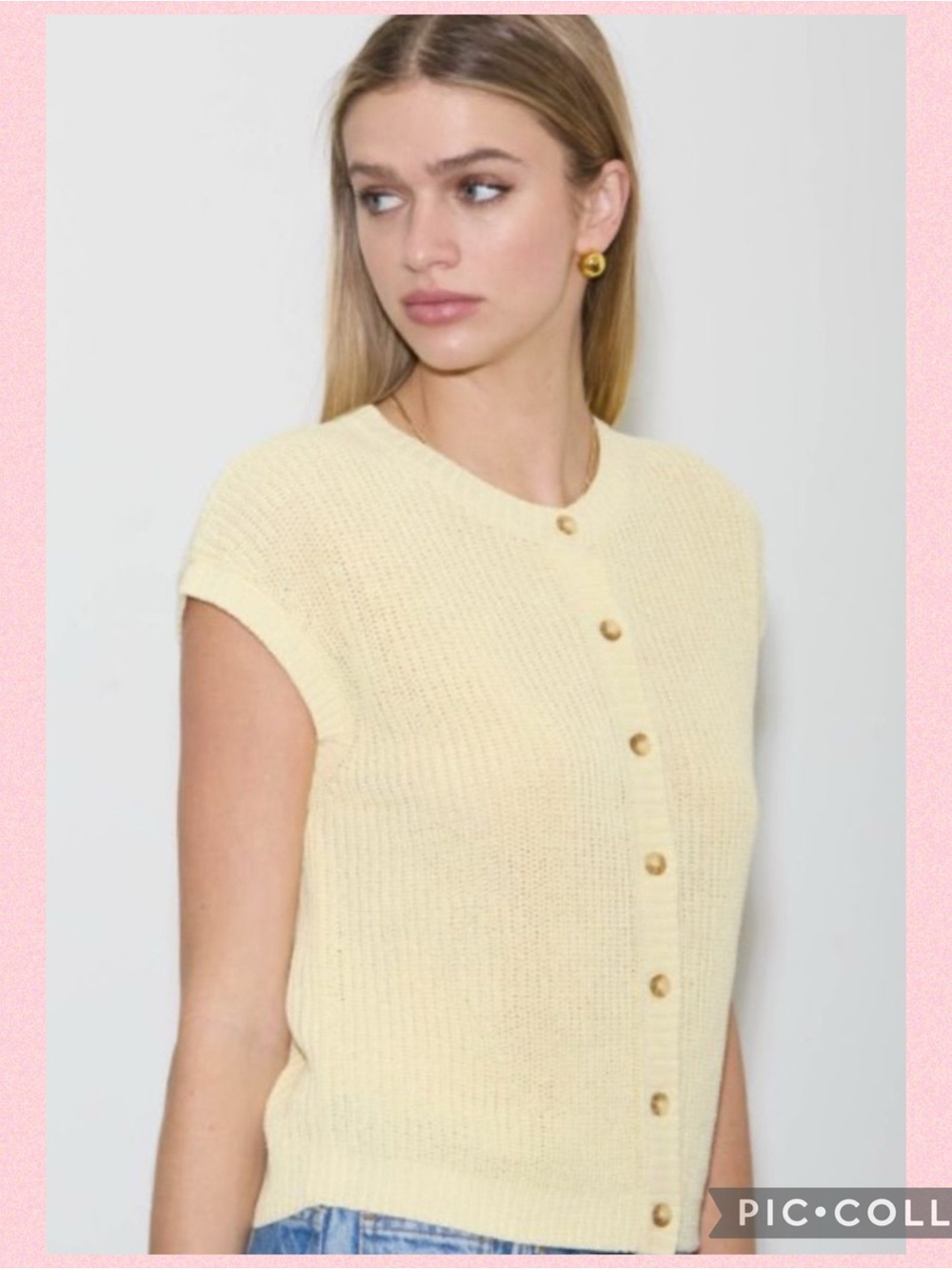 💖Textured Knit Button-Down Sleeveless Sweater💖